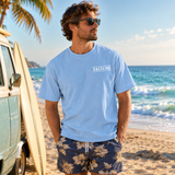 T-shirt de Manga Curta Azul California Paradise