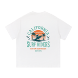 T-shirt branca de manga Curta Surf Riders
