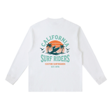 T-shirt de Manga Comprida Branca Surf Riders