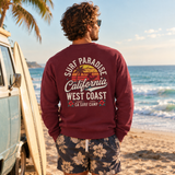 Sweatshirt Vermelho Tinto California Paradise