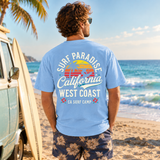 T-shirt de Manga Curta Azul California Paradise