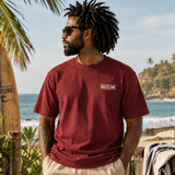 T-shirt de Manga Curta Vermelho tinto Surf Riders