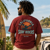 T-shirt de Manga Curta Vermelho tinto Surf Riders