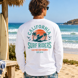 T-shirt de Manga Comprida Branca Surf Riders