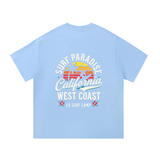 T-shirt de Manga Curta Azul California Paradise