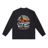 T-shirt de Manga Comprida Preta Surf Paradise