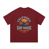 T-shirt de Manga Curta Vermelho tinto Surf Riders